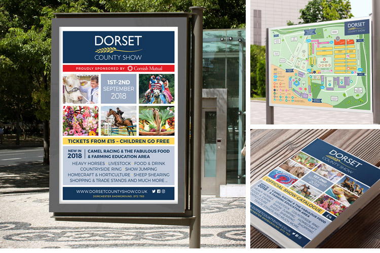 Dorset County Show Press Map, Poster and flyer